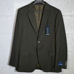 Nautica Men's Modern-Fit Stretch Fall Suit Jacket Olive Green  40R $395